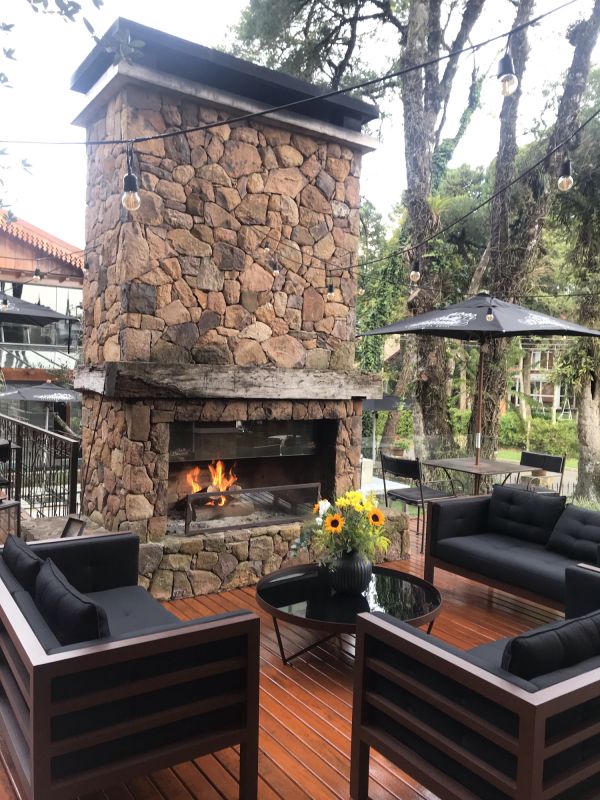 Outdoor Fireplace Construction